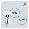 Zestaw 10x Żarówka LED GU10 6W = 50W 580lm 3000K Ciepła 120° Szklana LUMILED