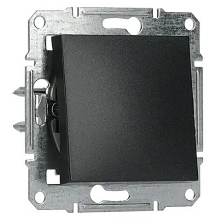 Włącznik Światła Pojedynczy Jednobiegunowy bez Ramki Podtynkowy Asfora IP20 Antracyt