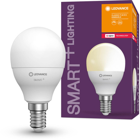 Żarówka LED E14 Tradycyjna 4.9W = 40W 470lm 2700K Ciepła Ściemnialna SMART+ ZigBee Classic Ledvance