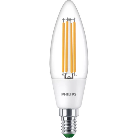 Żarówka LED E14 Świeczka B35 2.3W = 40W 485lm 210lm/W 3000K Ciepła 300° KLASA A UltraEfficient Philips