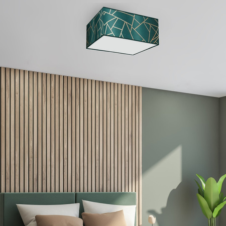 Plafon LED Lampa Sufitowa ZIGGY Zielona Złota Zielona 2xE27 Milagro