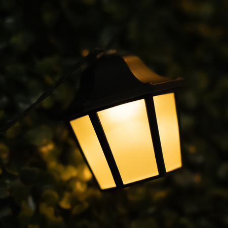 Girlanda Solarna Ogrodowa 10x LED Latarenka 3.8m 3000K Ciepła ARIA LUMILED