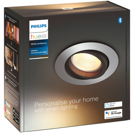 Oprawa Podtynkowa Wpuszczana LED Milliskin 4.2W CCT Okrągła Ruchoma PHILIPS HUE Bluetooth