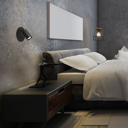 Lampa Ścienna Kinkiet Oprawa Punktowa 5W 380lm 2700K Ciepła Czarna Videx