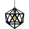 Lampa Wisząca Sufitowa GEOMETRYCZNA IL MIO DENMARK 1xE27 Czarna - GOLDLUX (Polux)