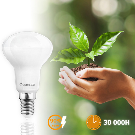 Żarówka LED E14 Reflektor R50 6W = 50W 540lm 3000K Ciepła 120° LUMILED