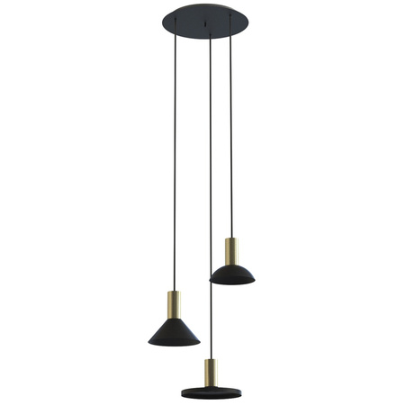 Lampa Sufitowa HERMANOS III 8030 Nowodvorski Czarna 3x GU10 Wisząca Stal wys.130 cm Nowoczesna