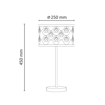 Lampa stołowa Vejle T350 E27 GOLDLUX (Polux)