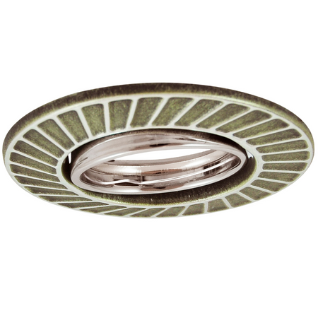 Oprawa sufitowa podtynkowa metalowa Fobos 7805 GOLDLUX (Polux) okrągła srebrna + gniazdo MR16