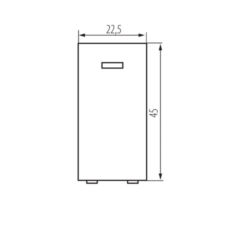 Łącznik Zwierny Jednobiegunowy Podświetlany 16A Prostokątny Biały BIURO Kanlux