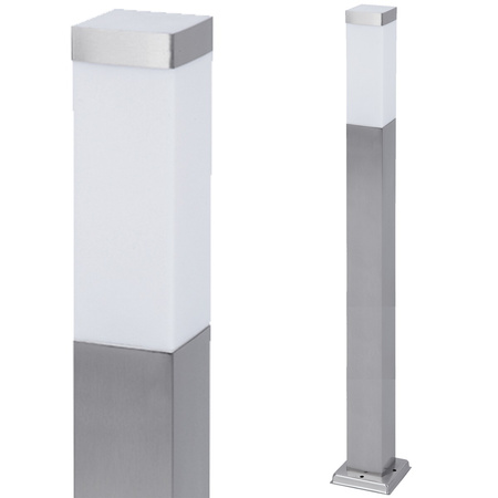 Lampa Ogrodowa E27 KWADRATOWA SŁUPEK 90cm Srebrny
