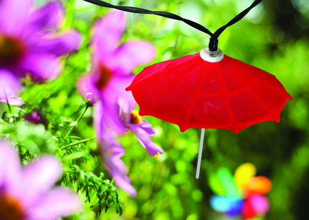 Girlanda Solarna LED PARASOLKI ogrodowa 6500K multikolor GOLDLUX (Polux) 5901508311559