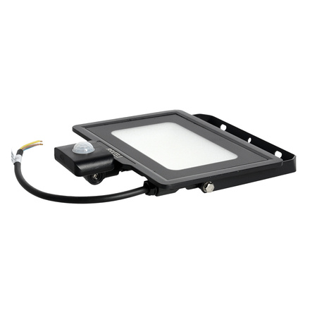 Naświetlacz LED Zewnętrzny Ogrodowy 50W 4250lm 6500K Zimny 120° z Czujnikiem Ruchu i Zmierzchu IP65 Czarny MHC Kobi