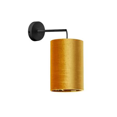 Lampa Ścienna Kinkiet TERCINO ORANGE Welurowy Abażur Czarno-Miodowa Elegancka E27 6124 TK Lighting