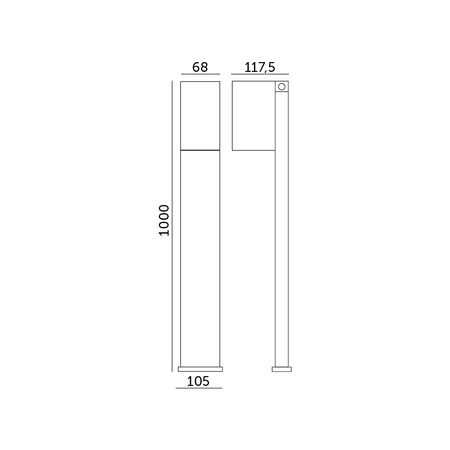 Lampa ogrodowa LED QUAZAR 15S GU10 IP44 KOBI Czarna
