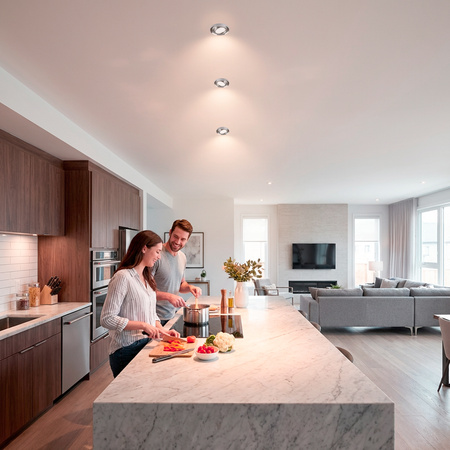 Oprawa Halogenowa Podtynkowa Lampa Sufitowa Szklana Okrągła Ruchoma GU10 ARIAN LUMILED