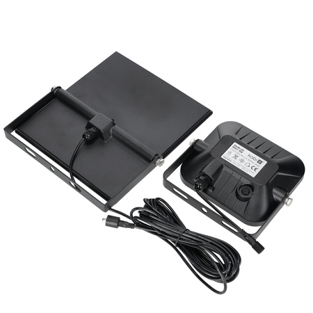 Naświetlacz LED Solarny Zewnętrzny Ogrodowy 10W 1500lm 4000K Neutralny 120° z Czujnikiem Ruchu i Zmierzchu IP65 Czarny MHCS Kobi