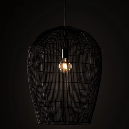 Lampa Sufitowa Wisząca E27 Czarna Skandynawska HAITI L 11168 Nowodvorski