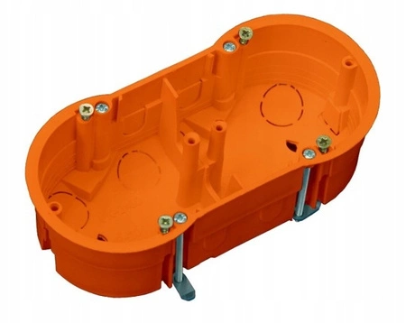 Puszka Elektryczna Podwójna PK60 2x68 Głęboka do Płyt Gipsowych Regips + Wkręty PAWBOL