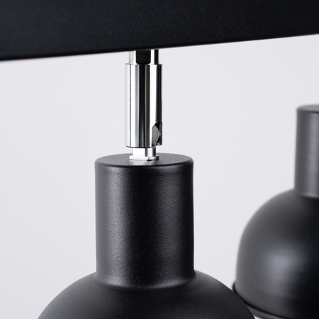 Lampa Sufitowa Oprawa Natynkowa Reflektor 3x E27 Ruchoma Geometryczna Czarna Industrialna Elba Sollux