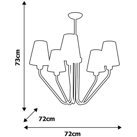 Żyrandol lampa wisząca MiLAGRO VICTORIA 5x E27