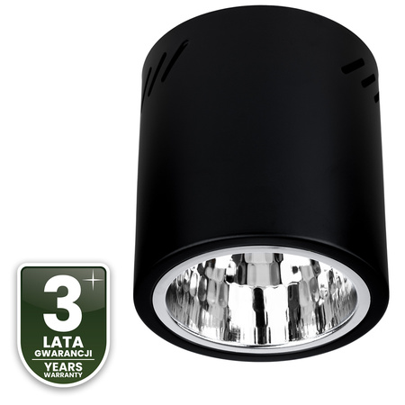 Oprawa Sufitowa Natynkowa Stała Okrągła APUS 13 Spot TUBA Czarna E27