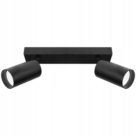 Kinkiet Spot Reflektor LED Lampa Sufitowa Natynkowa BLACK Czarna Nowoczesna 2xGU10