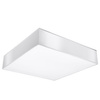 Lampa Sufitowa Plafon 3x E27 Kwadratowa Biała Minimalistyczna Horus Sollux
