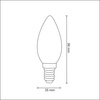 Żarówka LED E14 B35 4W = 40W 400lm 3000K Ciepła 360° Filament GOLDLUX (Polux)