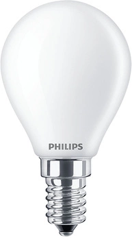 Żarówka LED Kulka E14 P45 6.5W = 60W 806lm 2700K Ciepła Filament Mleczna PHILIPS