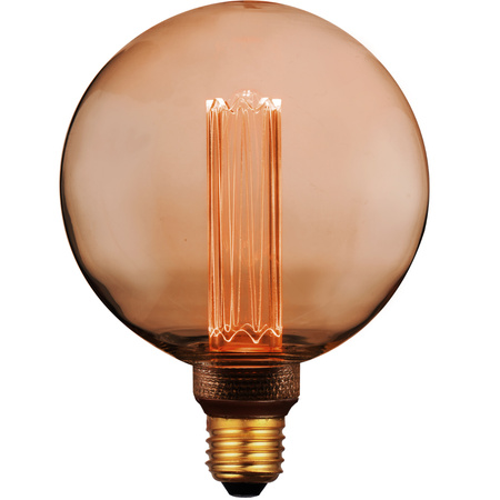 Żarówka Dekoracyjna LED E27 G125 4W 200lm 1800K Ciepła 320° DecoVintage Amber Pillar GOLDLUX (Polux)