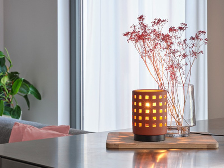 Lampa Stołowa Oprawa Biurkowa Stojąca Dekoracyjna E27 Brązowy USB-C Decor Ledvance