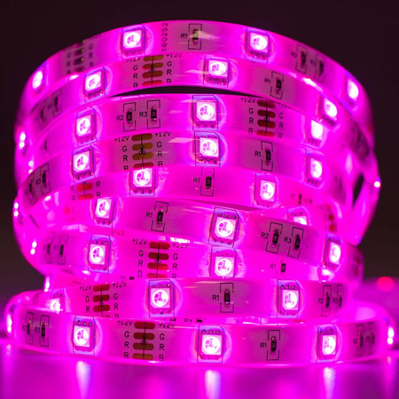 Taśma LED Pasek 12V 36W 150LED 5050 RGB IP65 10mm 5m