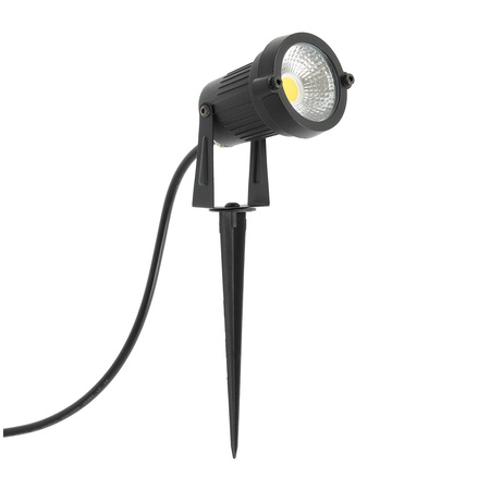 Lampa Ogrodowa LED Reflektor Wbijany Zewnętrzny 5W 400lm 3000K Ciepły IP65 Czarny Blake Kobi