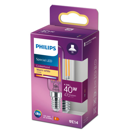Żarówka LED E14 T25 4,5W = 40W 470lm 2700K Ciepła Filament PHILIPS