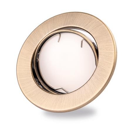 Oprawa HALOGENOWA Podtynkowa Ruchoma Okrągła AURELI Antyk Blacha MR16 GU10
