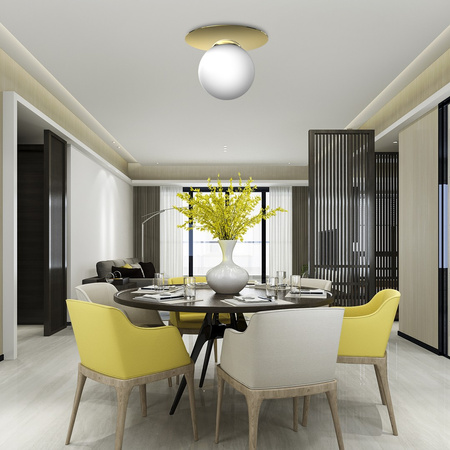 Lampa Sufitowa Natynkowa PLATO 1xE14 Okrągła 20cm Milagro