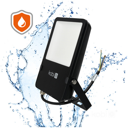 Naświetlacz LED Zewnętrzny Ogrodowy 50W 6500lm 4000K Neutralny 120° IP65 IK06 Czarny Seul Kobi