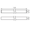 Oprawa Liniowa Lampa Sufitowa LED 29W 115cm 4672lm 4000K Neutralna 90° Natynkowa Czarna KANLUX