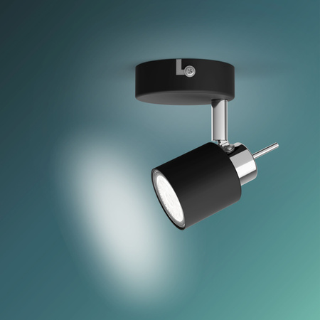 Lampa Kinkiet Ścienny Reflektor GU10 Czarna Meranti Philips