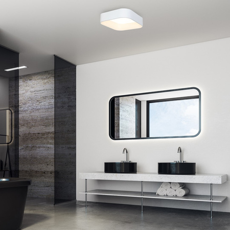 Plafon natynkowy ASTRO 24W LED Kwadratowy Klosz Biały ML6355 Milagro Metal + Akryl