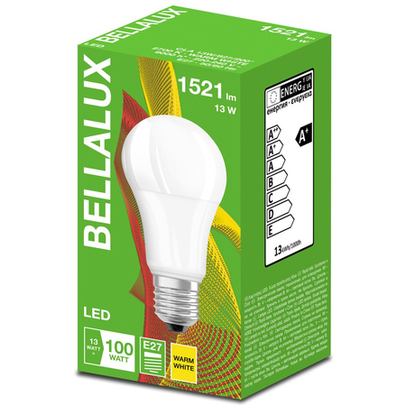 Żarówka LED E27 A60 13W = 100W 1521lm 2700K Ciepła 200° BELLALUX