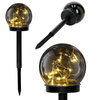 Lampa Solarna Ogrodowa Słupek Zewnętrzny Stojący LED 3000K Ciepła IP44 Czarny Globe Kobi