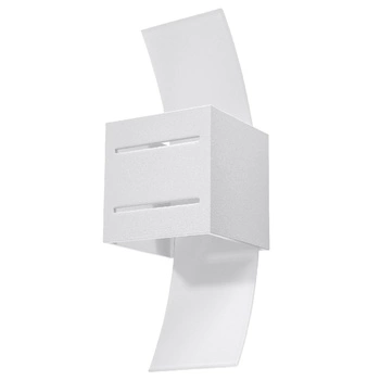 Lampa Ścienna Kinkiet G9 Kwadratowa Biała Nowoczesna Loreto Sollux