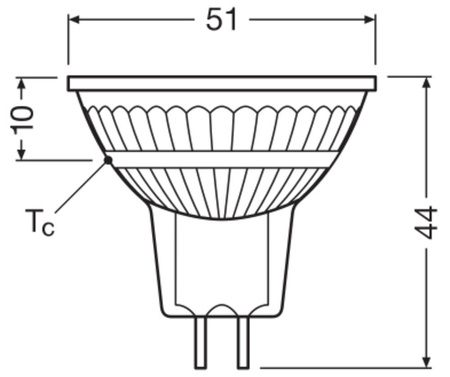 Żarówka LED MR16 GU5.3 5.3W = 35W 350lm 2700K Ciepła Biała 12V FILAMENT ŚCIEMNIALNA LEDVANCE