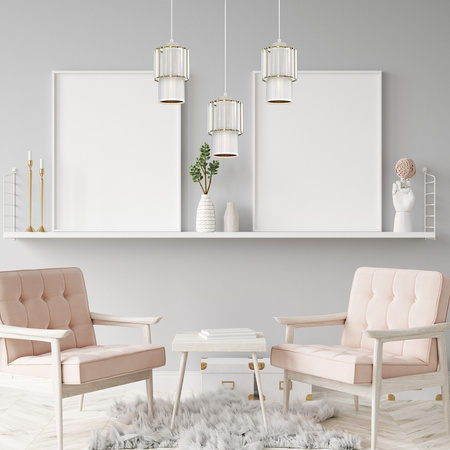 Lampa Wisząca Sufitowa BLANCO 3xE27 Listwa Milagro