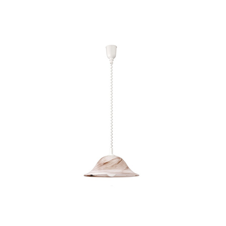 Lampa Wisząca Sufitowa Zwis E27 Beżowy Klasyczny Alabastro Rabalux