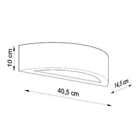 Lampa Ścienna Oprawa Natynkowa Kinkiet E27 Półokrągła Biała Nowoczesna Atena Sollux