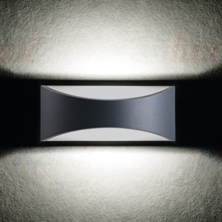 Oprawa Zewnętrzna KINKIET Elewacyjny LED BISO Grafitowy 8W 140lm 840 Neutralna IP54 Kanlux