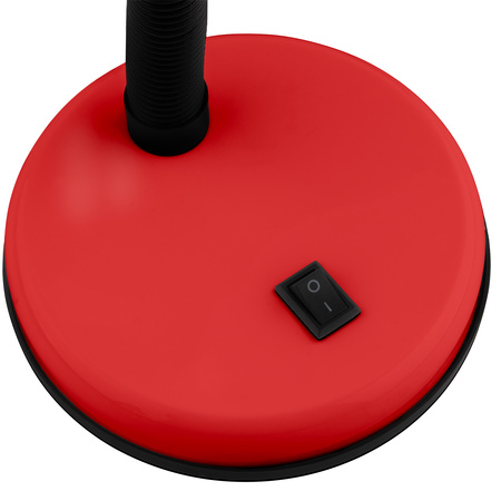 Lampka Biurkowa Stołowa Regulowana SARA Szkolna Nocna E27 Czerwona LUMILED